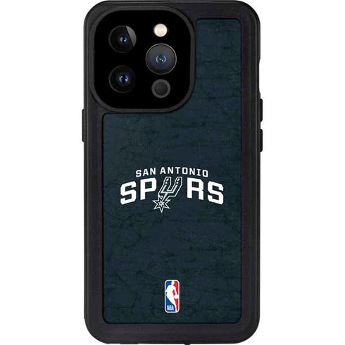 NBA San Antonio Spurs Distressed iPhone 15 Pro Waterproof Case